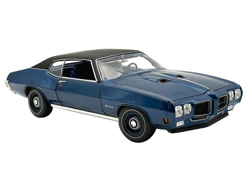 1970 Pontiac GTO Vinyl Top Atell Blue Limited Edition to 300 pieces Worldwide 1/18 Diecast Model Car ACME A1801231VT