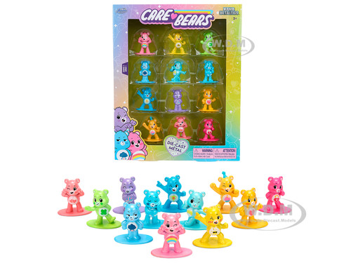 Set of 12 Diecast Figures Care Bears Franchise Nano Metalfigs Series Diecast Models Jada 37100