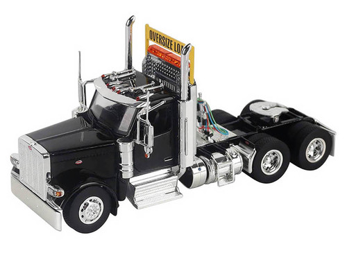 Peterbilt 589 Tandem Axle Truck Tractor Day Cab Black Transport Series 1/50 Diecast Model Diecast Masters 71222