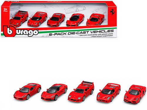 Ferrari Collection 5 Pack 1/64 Diecast Model Cars Bburago 18-892015