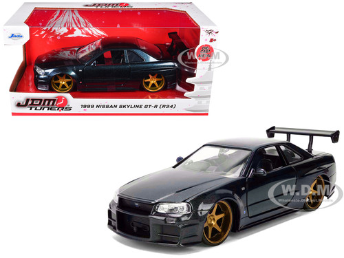 1999 Nissan Skyline GT R R34 RHD Right Hand Drive Magic Purple Metallic JDM Tuners Series 1/24 Diecast Model Car Jada 38056