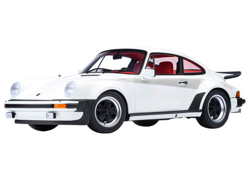 Porsche 911 Turbo 3 0 930 Grand Prix White with Turbo Stripes and Red Interior 1/18 Model Car Autoart 78113
