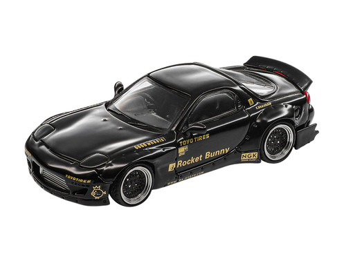Mazda RX7 FD Rocket Bunny Black 1/64 Diecast Model Car Model Model MM64-RX7FDR-001
