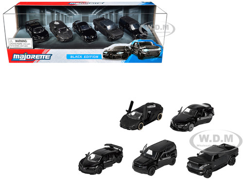 Black Edition 2026 5 Piece Set 1/64 Diecast Model Cars Majorette MJ8502005000