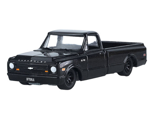 1968 Chevrolet C 10 Blackout Hobby Exclusive 1/64 Diecast Model Car Greenlight GL30627
