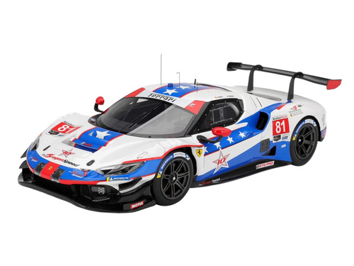 Ferrari 296 GT3 #81 Albert Costa Davide Rigon DragonSpeed IMSA Sahlen s Six Hours of The Glen  Watkins Glen 2025 Competition Series 1/18 Model Car BBR CS18017
