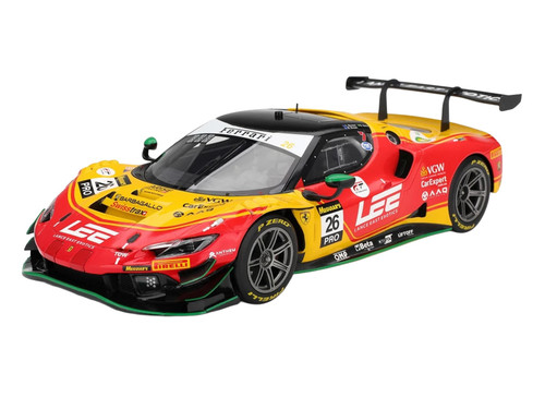 Ferrari 296 GT3 #26 Will Brown Chaz Mostert Daniel Serra Arise Racing FIA Bathurst 12 Hour 2025 Competition Series 1/18 Model Car BBR CS18018