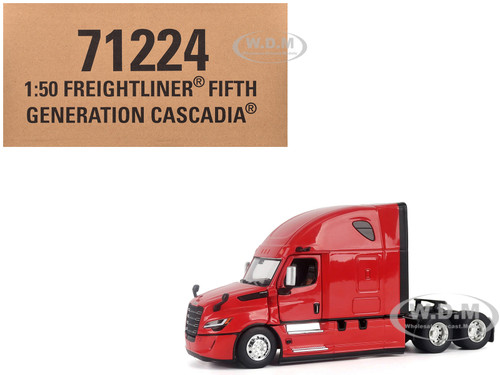 2025 Freightliner Cascadia Gen 5 Sleeper Cab Truck Tractor Red Transport Series 1/50 Diecast Model Diecast Masters 71224