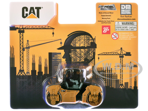 CAT Caterpillar CB13 Roller with ROPS Yellow 1/64 Diecast Model Diecast Masters 84640CS