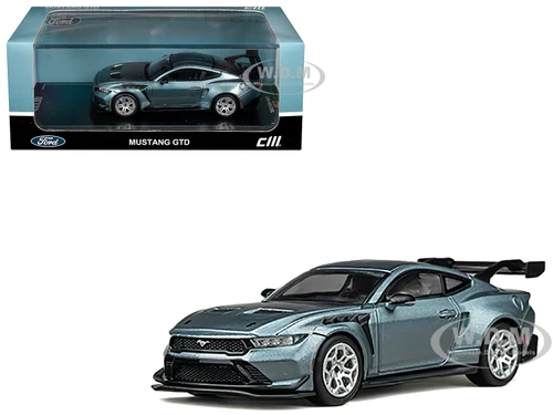 Ford Mustang GTD Light Blue Metallic 1/64 Diecast Model Car CM Model CM64-GTD-02