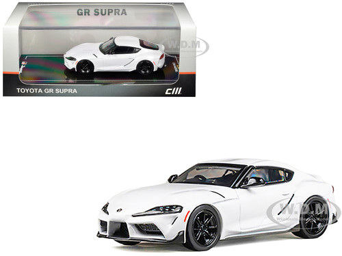 Toyota GR Supra RHD Right Hand Drive White Metallic 1/64 Diecast Model Car CM Model CM64-SUPRA-01