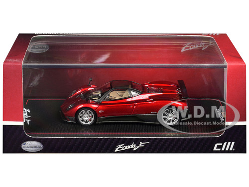 Pagani Zonda F Rosso Dubai Red Metallic with Moonroof 1/64 Diecast Model Car CM Model CM64-ZONDAF-04