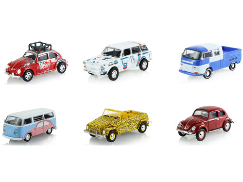 Club Vee Dub Series 22 Set of 6 pieces 1/64 Diecast Model Cars Greenlight 36130SET