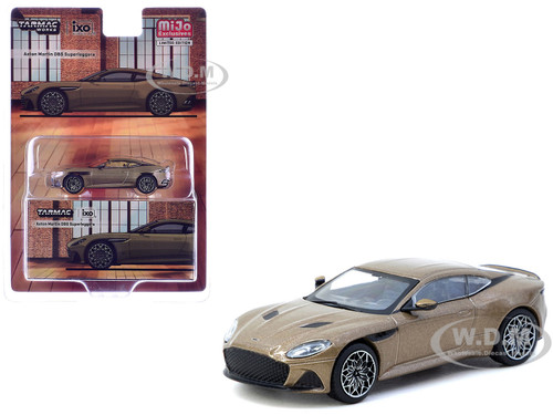 Aston Martin DBS Superleggera Brown Metallic Global64 Series 1/64 Diecast Model Car Tarmac Works T64G-004-BR