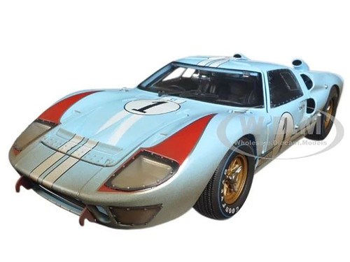 Ford GT40 MKII Dirty Version #1 Ken Miles Denny Hulme Shelby American 2nd Place 24 Hours of Le Mans 1966 Historic 1 2 3 Finish Series 1/18 Diecast Model Car ACME SC-405-60