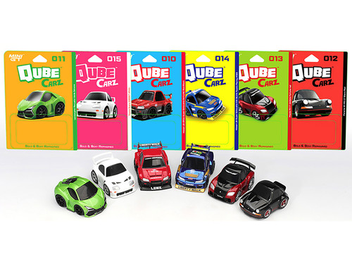 QubeCarz Series #3 Set of 6 pieces Diecast Model Cars Mini GT QZ-COMBO-003