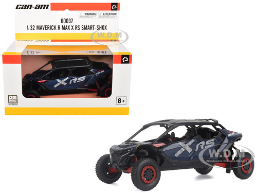 Can Am Maverick R MAX X RS with Smart Shox Dark Blue and Red 1/32 Diecast Model BRP Models 60037
