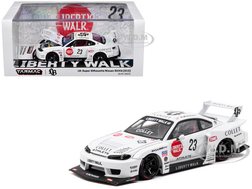 Nissan Silvia S15 LB Super Silhouette RHD Right Hand Drive #23 Collet White with Graphics Hobby43 Series 1/43 Diecast Model Car Tarmac Works T43-029-DR2