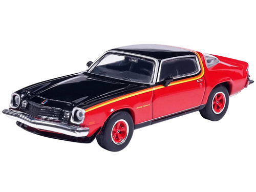 1975 Chevrolet Camaro Rally Sport Light Red and Black 1/64 Diecast Model Car IXO Models IA64039