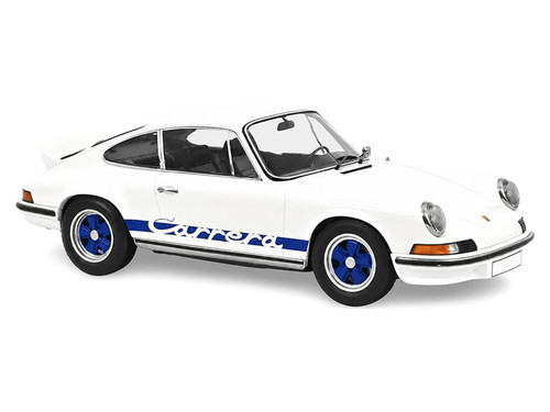1973 Porsche 911 Carrera RS 2 7 Grand Prix White with Blue Stripe 1/12 Diecast Model Car Norev 127516