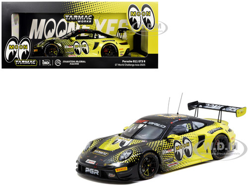 Porsche 911 GT3 R 992 #13 Sun Jingzu Adderly Fong Phantom Global Racing Mooneyes GT World Challenge Asia Fuji Speedway 2025 Hobby18 Series 1/64 Diecast Model Car Tarmac Works T18-008-25FUJ13