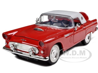 1956 Ford Thunderbird Red 1/24 Diecast Car Model Motormax 73312