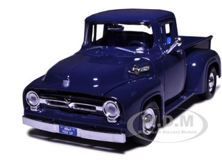 1956 Ford F-100 Pickup Blue 1/24 Diecast Model Car Motormax 73235