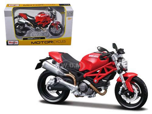 Ducati Monster 696 Red Motorcycle 1/12 Diecast Model Maisto 31189