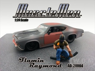 Musclemen Flamin Raymond Figure For 1:24 Diecast Model Cars American Diorama 24004