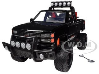 1992 Chevrolet 454 SS Pickup Truck Off Road Black 1/24 Diecast Model Motormax 79134