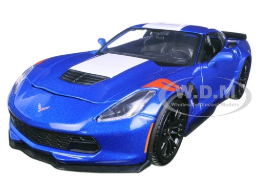 2017 Chevrolet Corvette Grand Sport Blue 1/24 Diecast Model Car Maisto 31516
