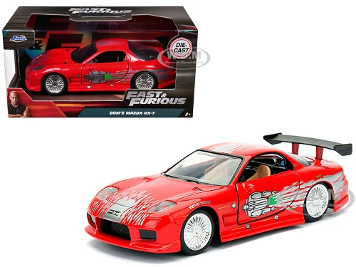 Dom's Mazda RX-7 Red Fast & Furious Movie 1/32 Diecast Model Car Jada 98377