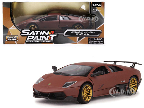 Lamborghini Murcielago LP 670-4 SV Matte Brown 1/24 Diecast Model Car Motormax 79503