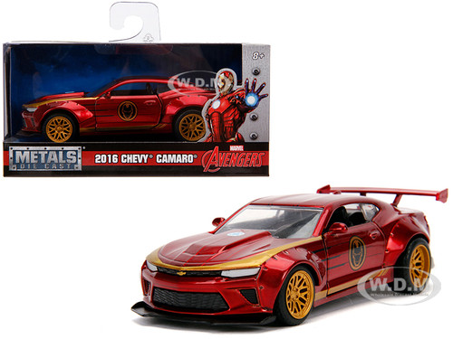 2016 Chevrolet Camaro Iron Man Theme Marvel Series 1/32 Diecast Model Car Jada 30298
