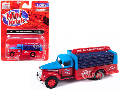 1941 1946 Chevrolet Delivery Bottle Truck O-So Grape 1/87 HO Scale Model Classic Metal Works 30563
