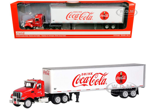 CocaCola 1/32スケール 正規ライセンス コーラトレーラー Truck Tractor with 53' Trailer Drink Coca Cola Red White 1/50