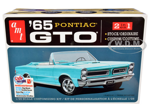 Skill 2 Model Kit 1965 Pontiac GTO 2-in-1 Kit 1/25 Scale Model AMT AMT1191 M