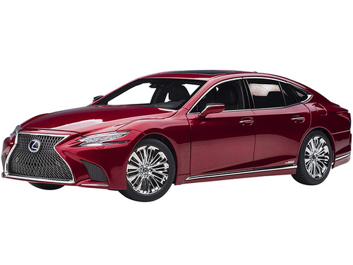 Lexus LS500h Morello Red Metallic Chrome Wheels 1/18 Model Car Lexus LS500h Morello Red Metallic Chrome Wheels 1/18 Model Car