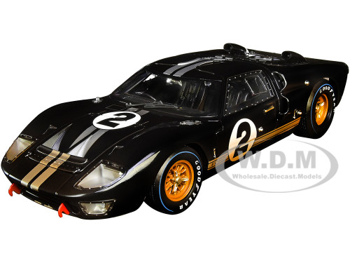1966 Ford GT-40 MK II #2 Black Silver Stripes After Race Dirty