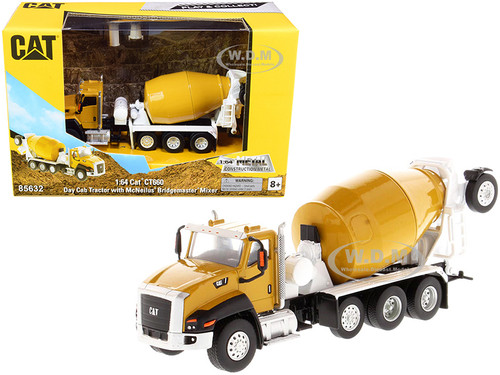 CAT Caterpillar CT660 Day Cab Tractor McNeilus Bridgemaster Concrete Mixer Play & Collect Series 1/64 Diecast Model Diecast Masters 85632