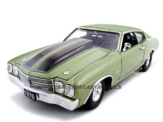 1970 Chevrolet Chevelle SS 454 Pro Street Green 1/24 Diecast Car Unique Replicas 18675