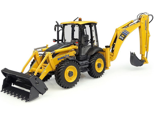 Komatsu WB97S-8 Backhoe Loader Yellow 1/50 Diecast Model Universal Hobbies UH8139