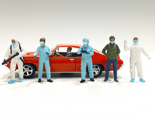 Hazmat Crew 6 piece Figurine Set 1/18 Scale Models American Diorama 76267 76268 76269 76270 76271 76272