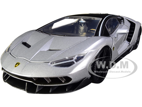 Lamborghini Centenario Gray Metallic Black Top Hyper-Spec Series 1/24 Diecast Model Car Jada 32277
