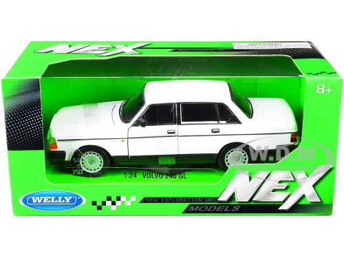 Volvo 240 GL White NEX Models 1/24 Diecast Model Car Welly 24102