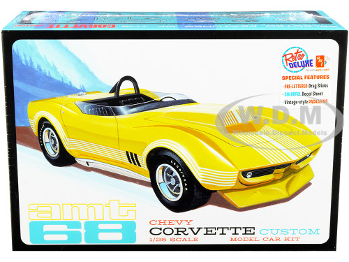 Skill 2 Model Kit 1968 Chevrolet Corvette Custom 1/25 Scale Model AMT AMT1236