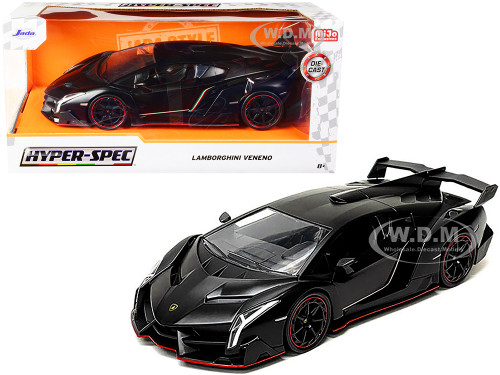 スーパーカー　Super　car　Collection　1/24 4台 Lamborghini Veneno Matt Black Hyper-Spec Series 1/24 Diecast Model
