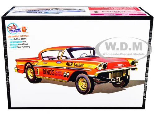 Skill 2 Model Kit 1958 Chevrolet Impala Ala-Impala 3-in-1 Kit 1/25 Scale Model AMT AMT1301