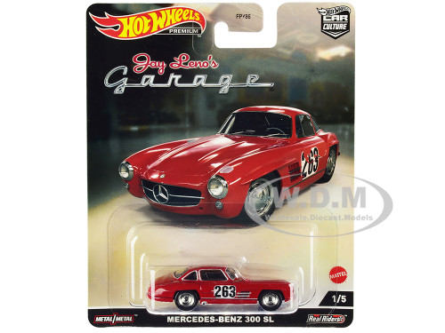 Mercedes-Benz 300 SL #263 Red Weathered Jay Leno's Garage Diecast