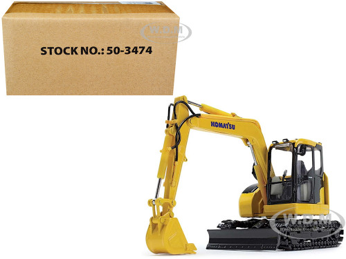 Komatsu PC78US-11 Excavator Yellow 1/50 Diecast Model DCP/First Gear 50-3474